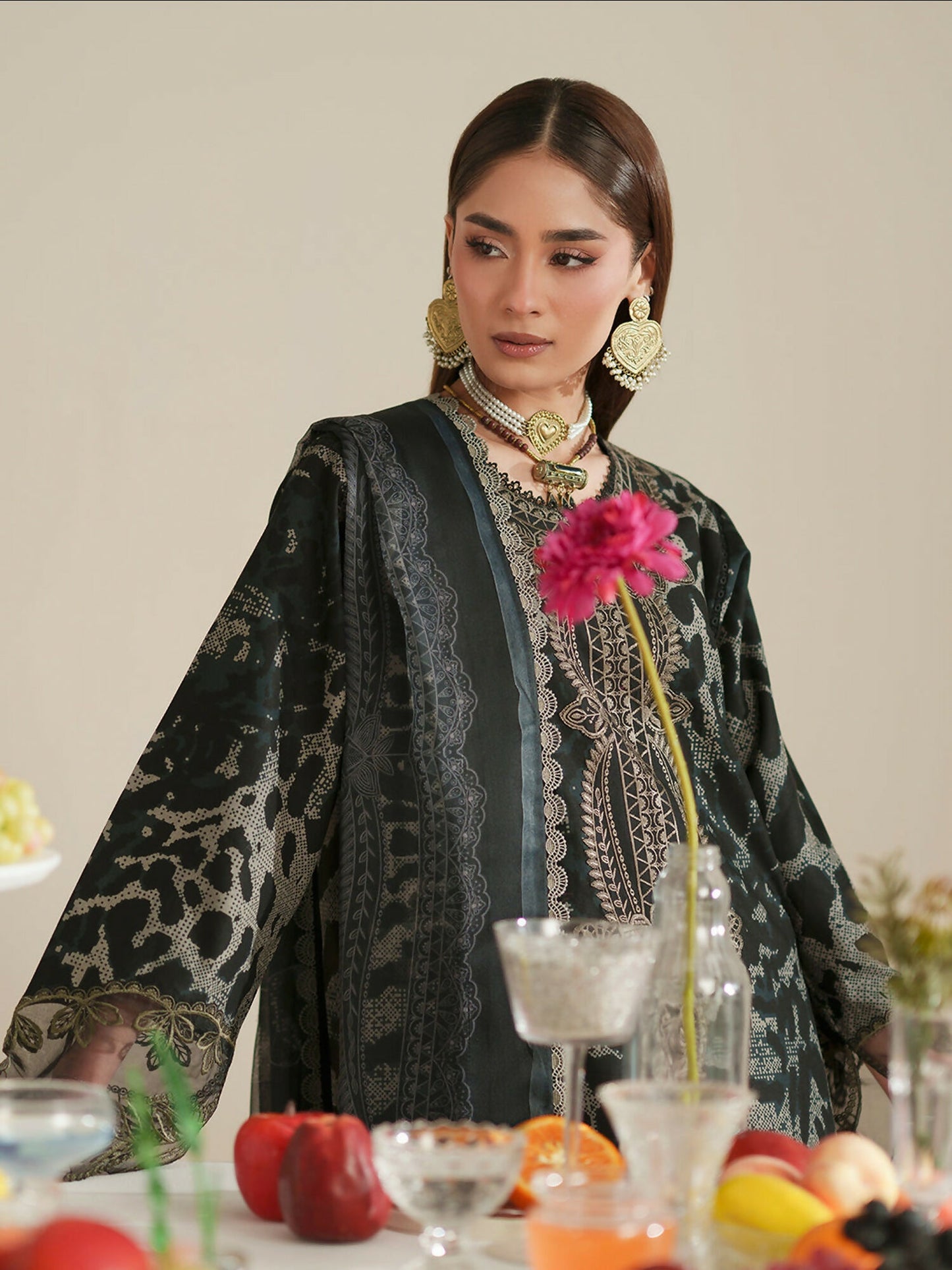 Binilyas Jojo Summer'26 Lawn Embroidered Unstitched 3-Piece Suit-82A