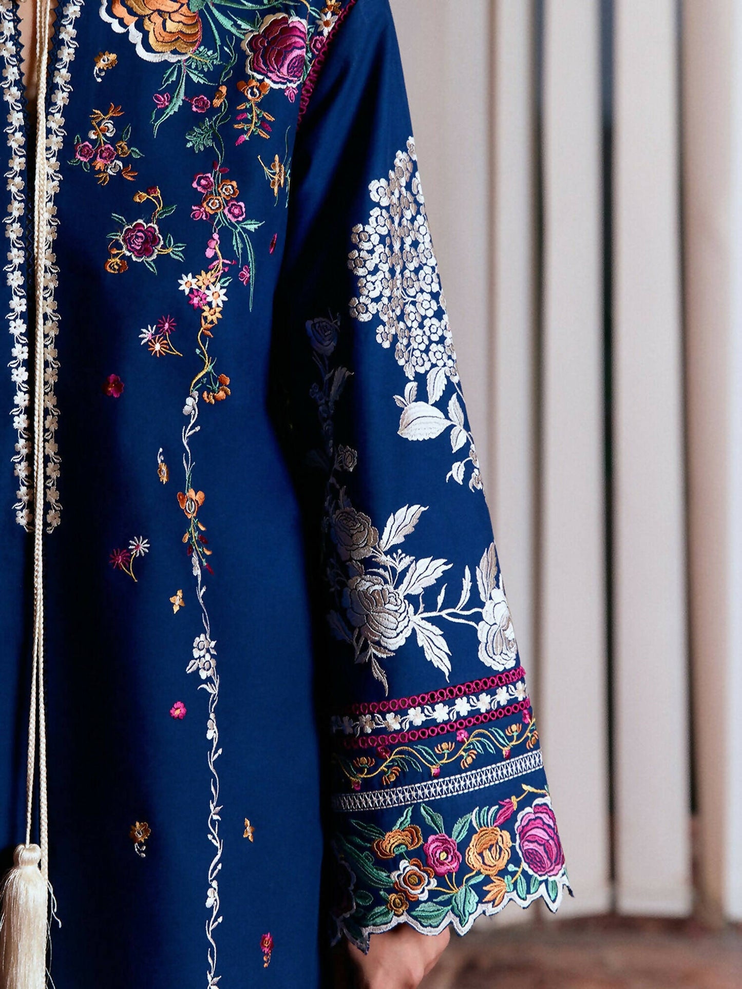 Jugnu by Hussain Rehar Summer Pret'25 Edit III Cotton Embroidered 2-Piece Suit-Juro