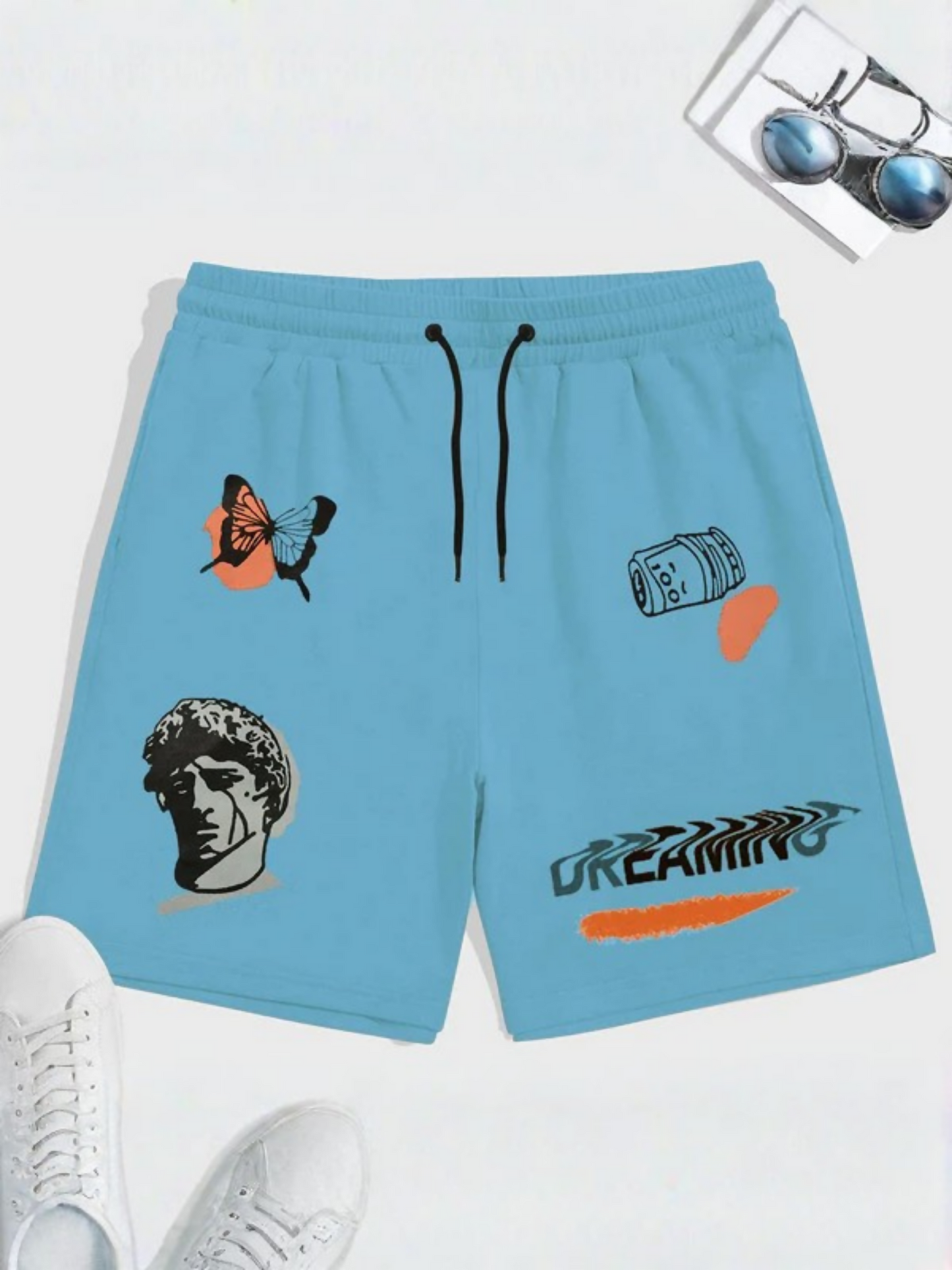 Jupiter Printed Figure Graphic Terry shorts-13341