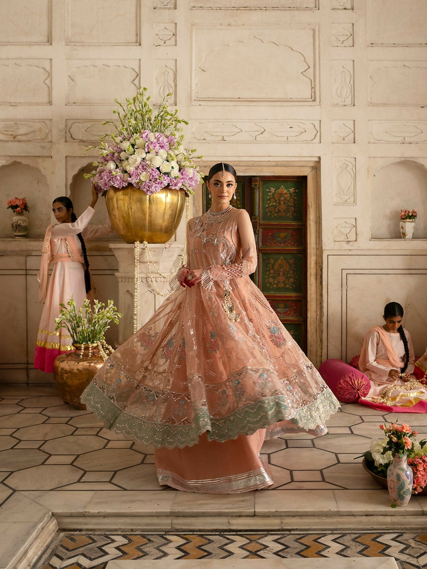 Parishay Ranibagh Luxury Formals Organza Embroidered Unstitched 3-Piece Suit-Roshanara