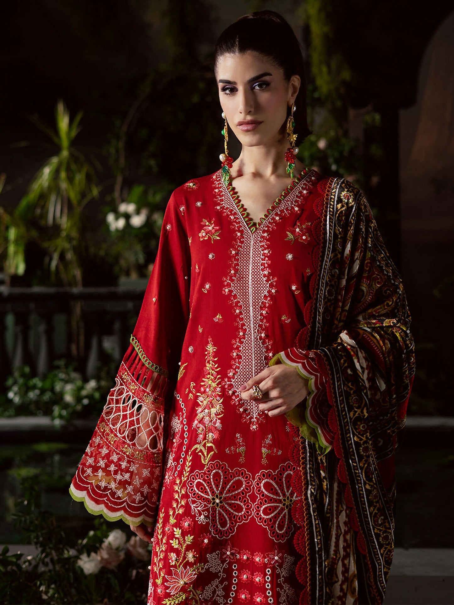 Mahnur Amelia Kotrai Embroidered Stitched 3-Piece Suit–CK-013