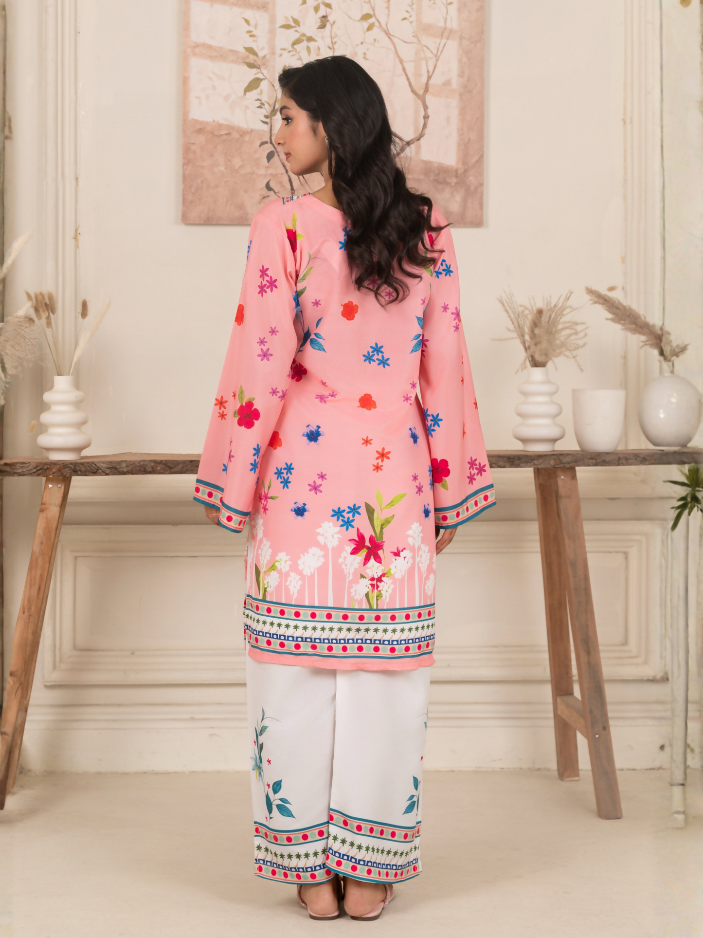 MH Cloth House Poly Lawn Printed Co-Ord Set-Sehr Angaiz