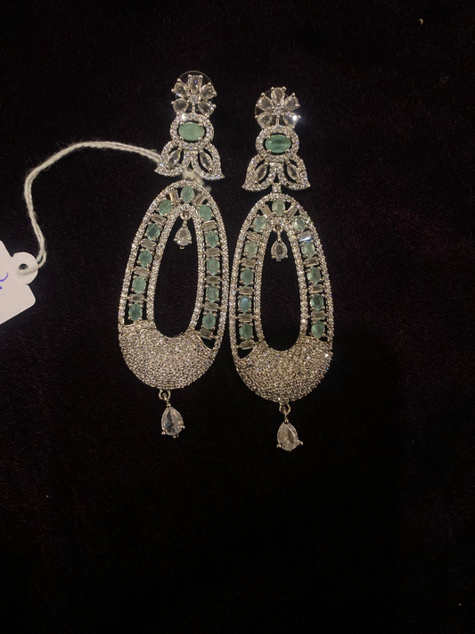 Fashion Hub by Noor Bilal - Silver Mint Earrings