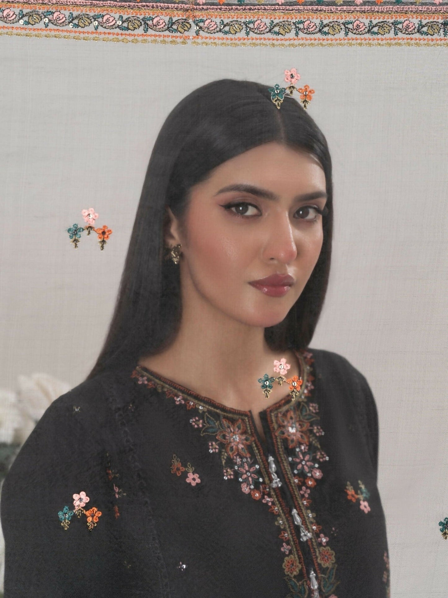Stylish Collection Saya Pret Cotton Embroidered 3-Piece Suit-Hareem