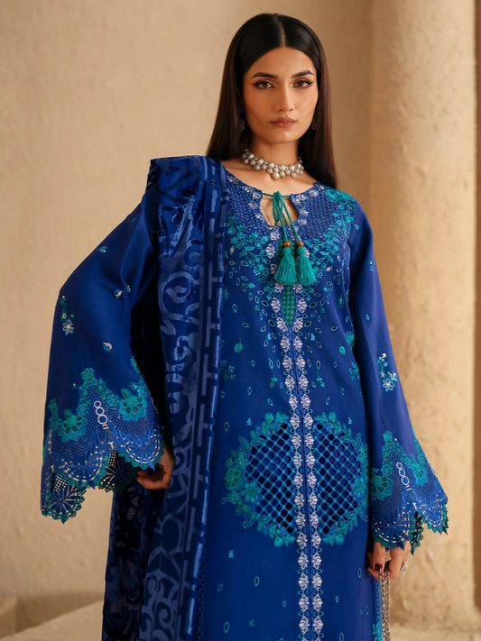 Binilyas Saqqara Kotrai Embroidered Stitched 3-Piece Suit-162-A