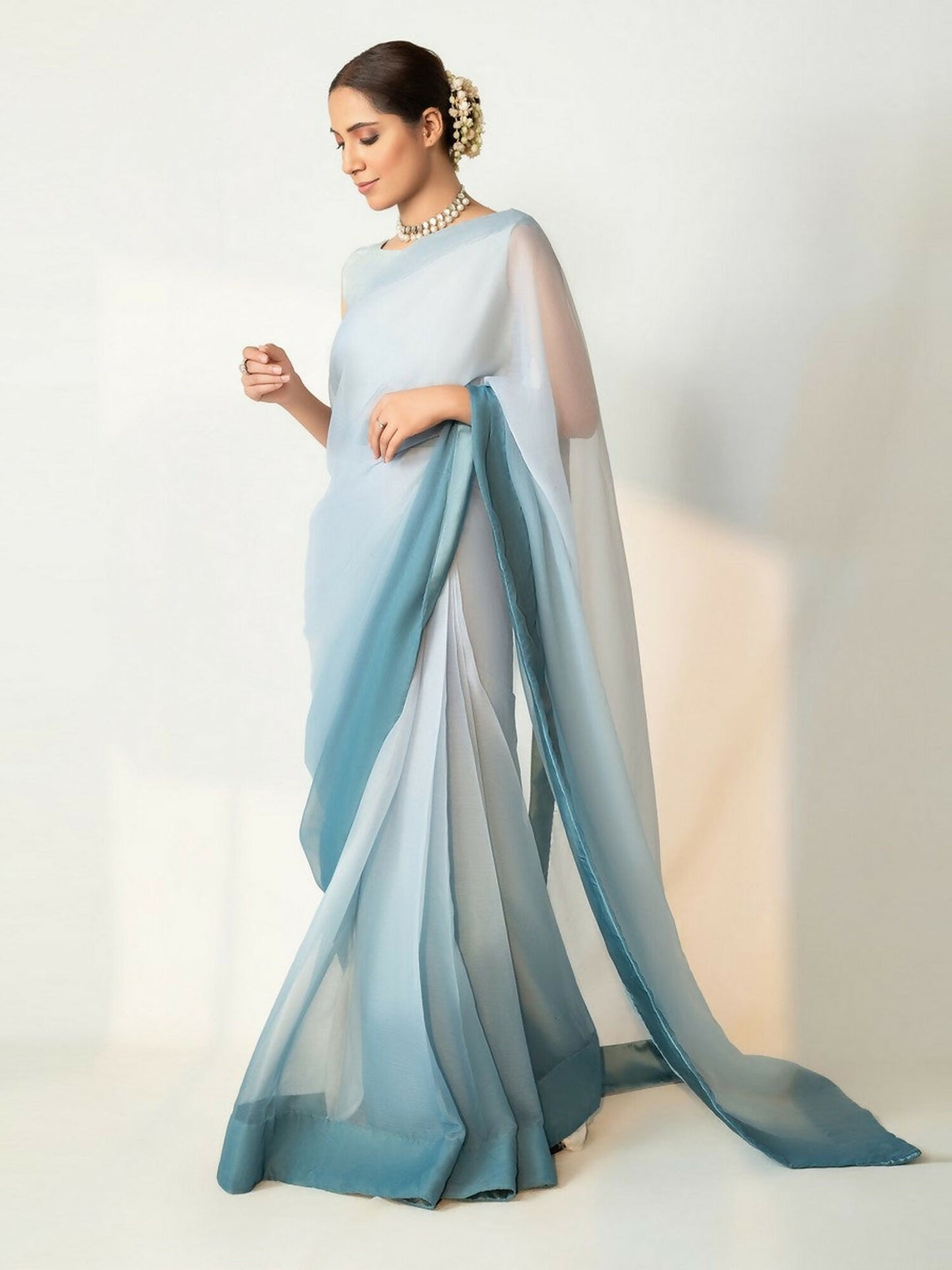 Imran Aftab Chiffon Printed Unstitched Saree-IASC 10