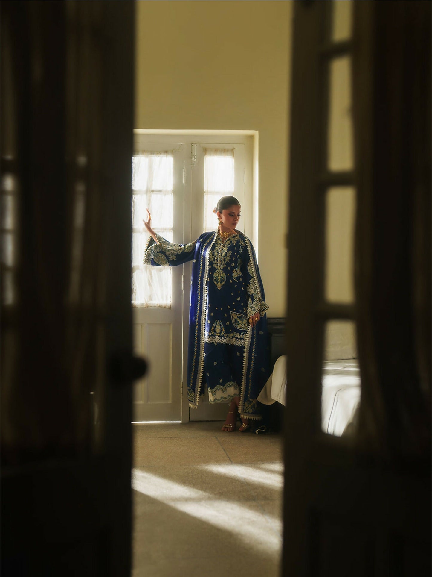 Binilyas Heritage Dore Summer'26 Lawn Embroidered Unstitched 3-Piece Suit-175-B