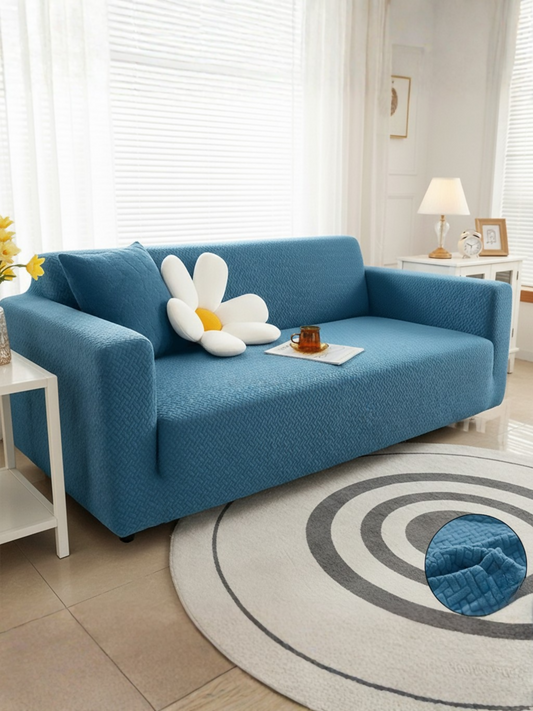 Elegant Bedding Stripe Jacquard Fitted Sofa Cover