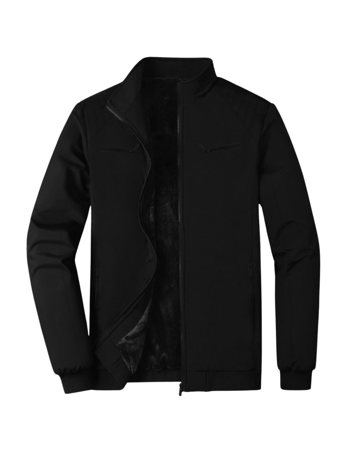 Funky's Elegant Front Zip Sherpa Winter Jacket-14813