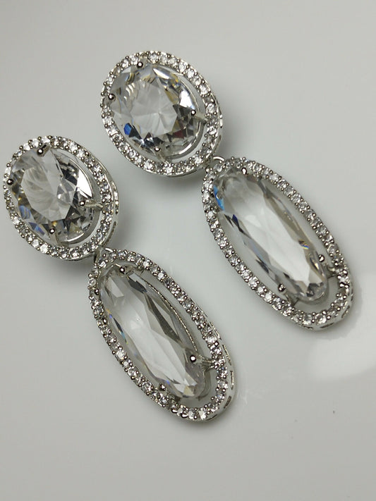 H&A Jewellery One Carat American Diamond Earrings