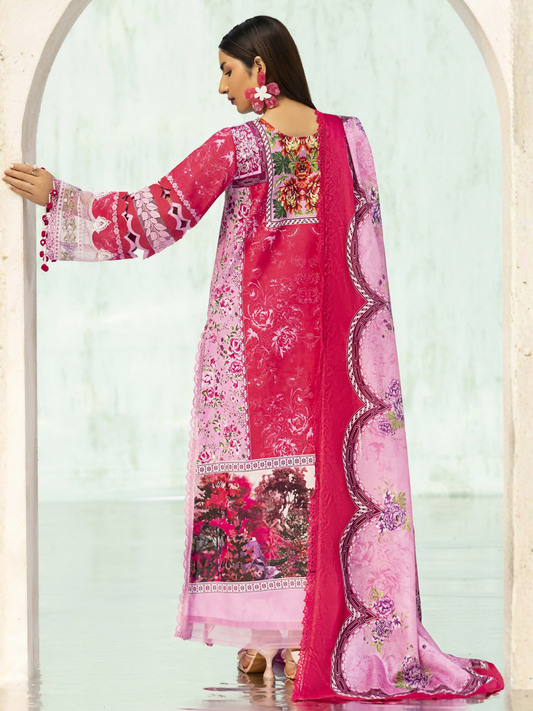 Parishay Ivy Bloom'26 Lawn Embroidered Unstitched 3-Piece Suit-IB-14
