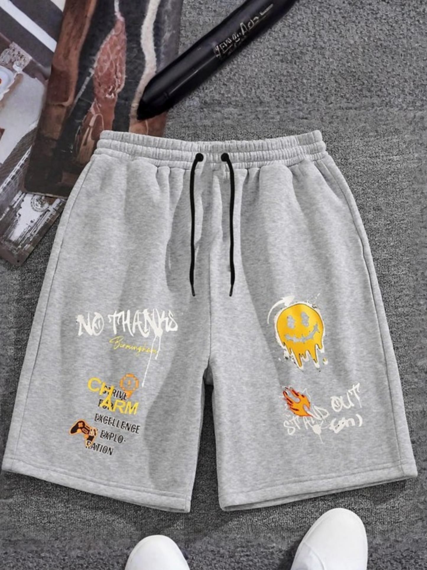 Jupiter Printed Graphic Terry Short-13393