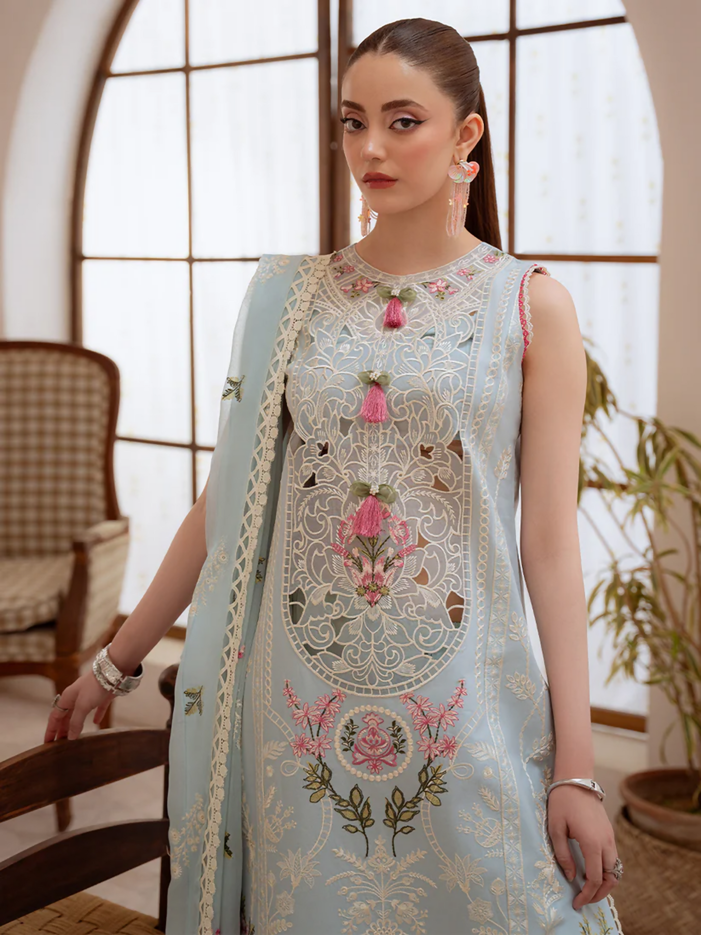 Mahnur Shanaya Lawn Embroidered Unstitched 3-Piece Suit-SN-02