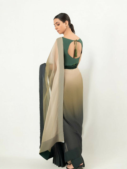 Imran Aftab Chiffon Printed Unstitched Saree-IASC 23