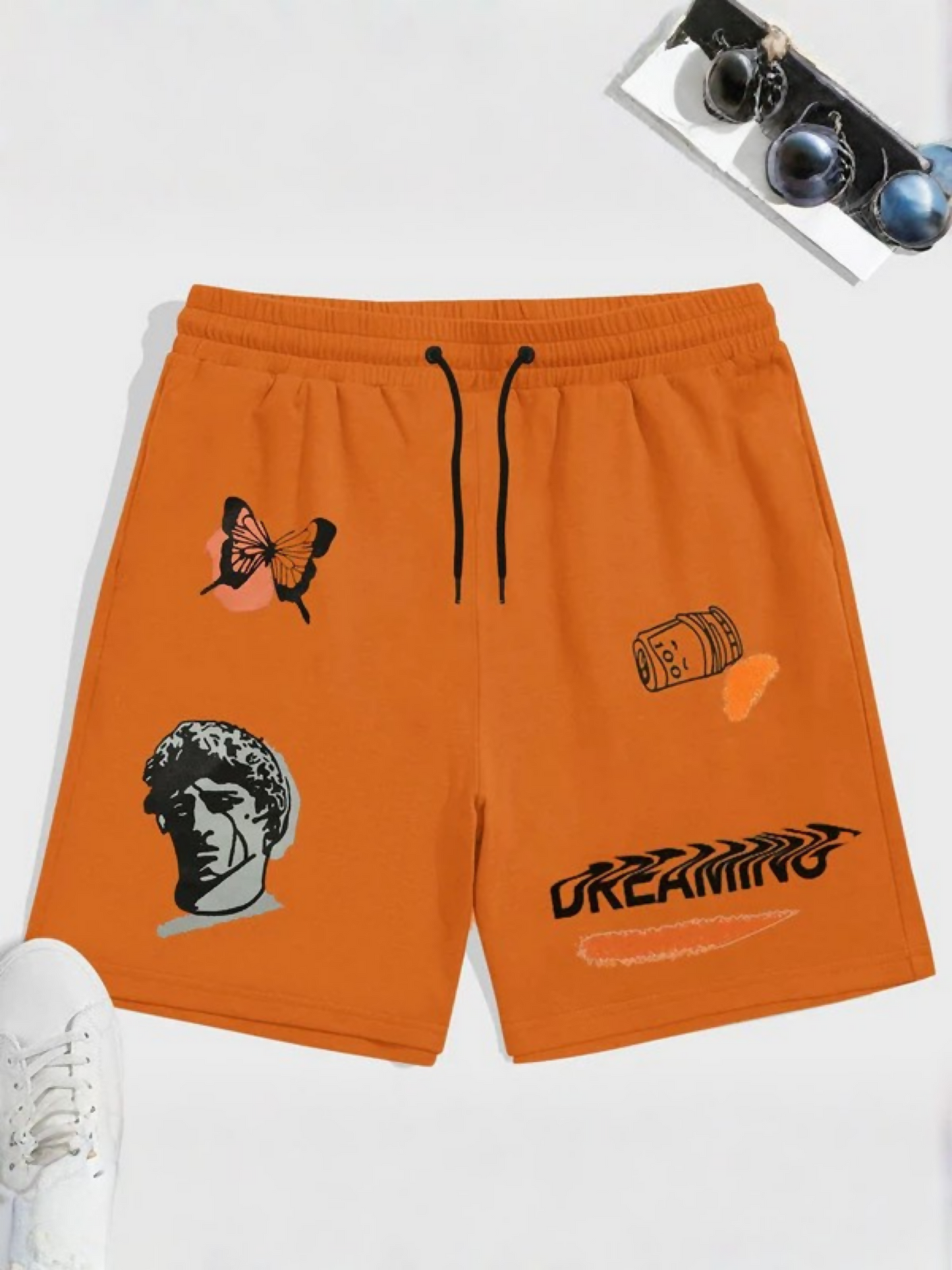 Jupiter Printed Figure Graphic Terry shorts-13341