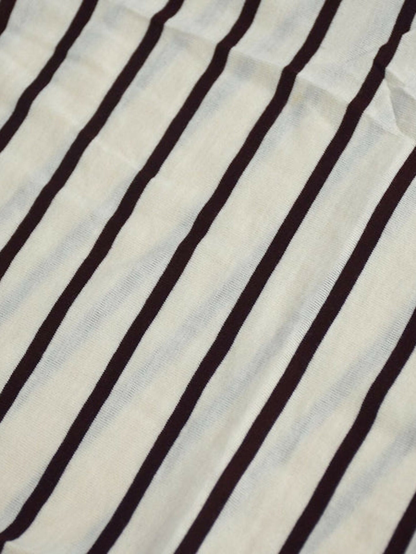 Funky HJBZ Plain Stripe Crew Neck Tee Shirt-13647
