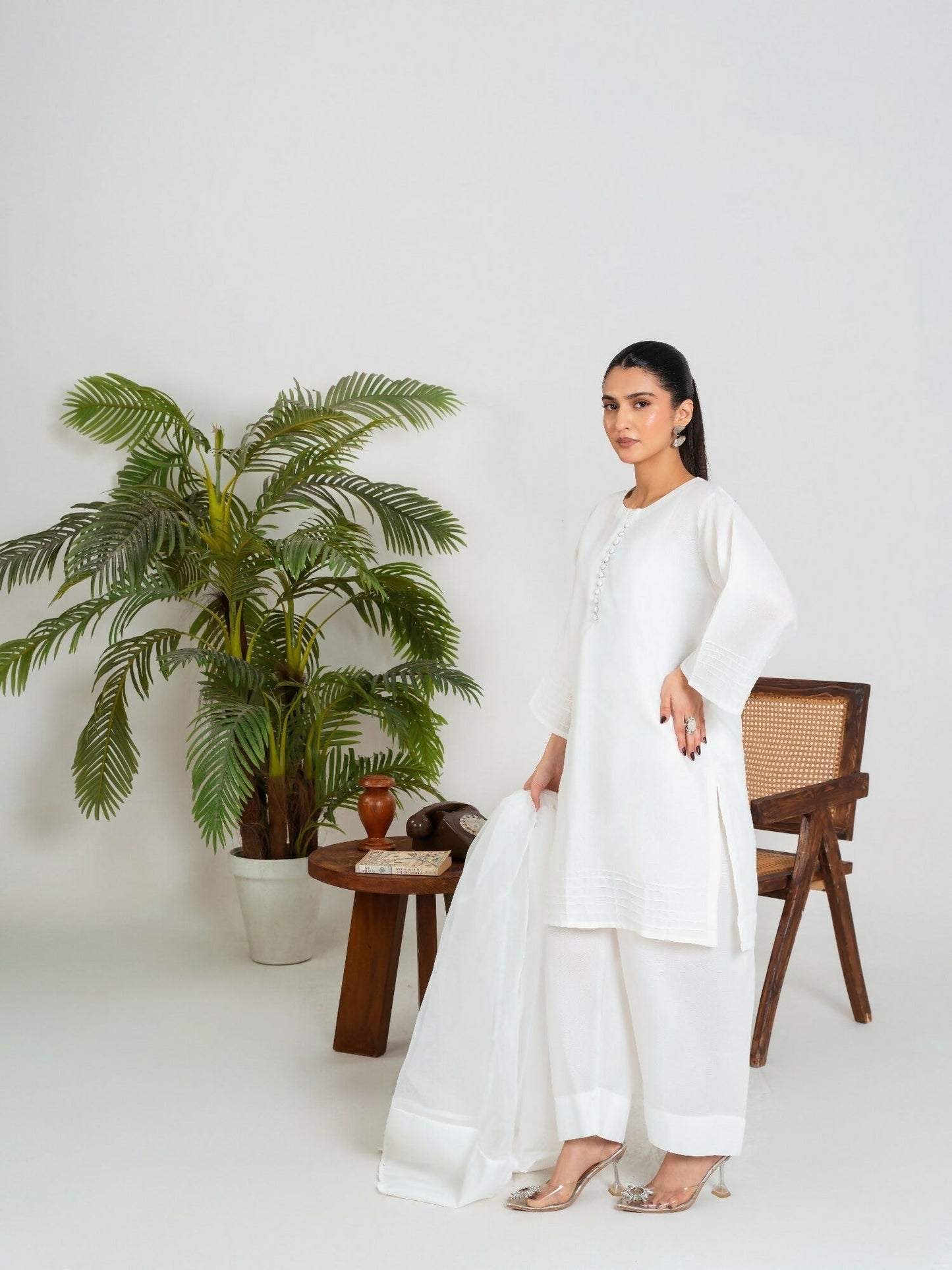 Stylish Collection Enchant Pret Cotton Stitched 3-Piece Suit-Hoor