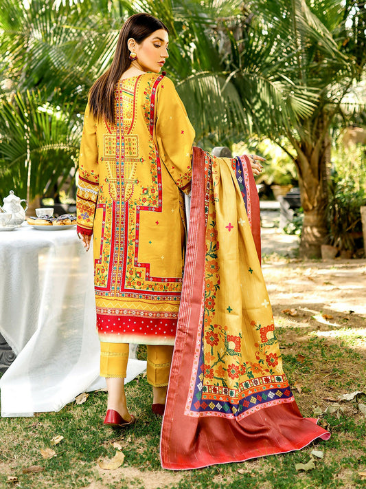 Binilyas Kotail Embroidered Unstitched 3-Piece Suit-763-A