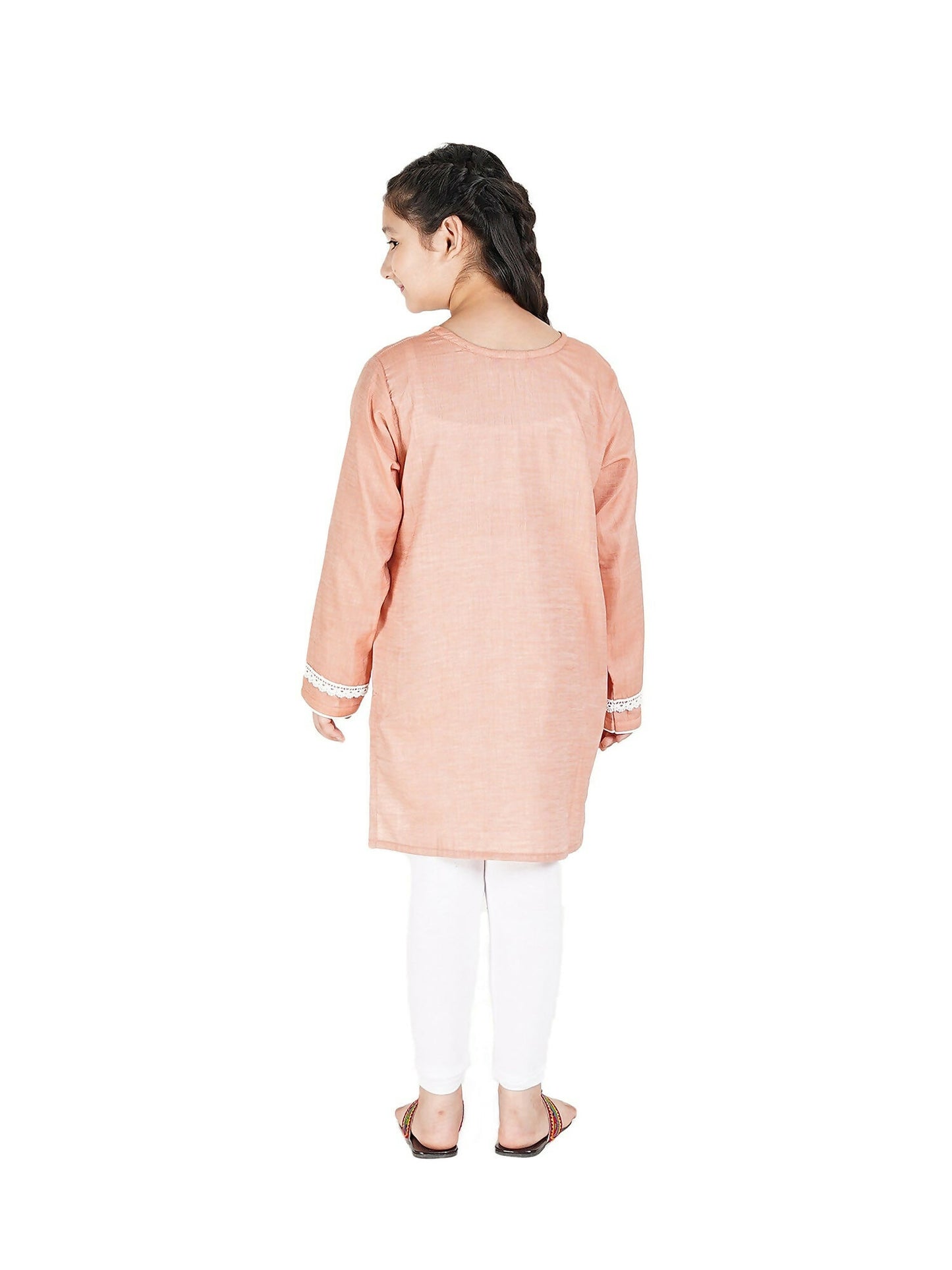 Velvour Girls Cotton Embroidered Stitched Kurti-VG90-C