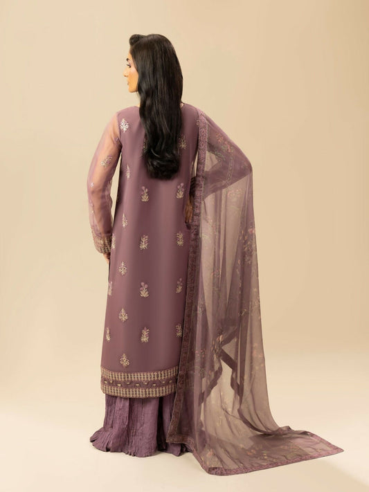 Shurooq Garden Of Dreams Organza Embroidered Stitched 3-Piece Suit-Lily