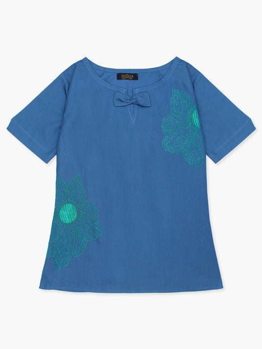 Velvour Girls Cotton Embroidered Stitched Kurti-VG98-B