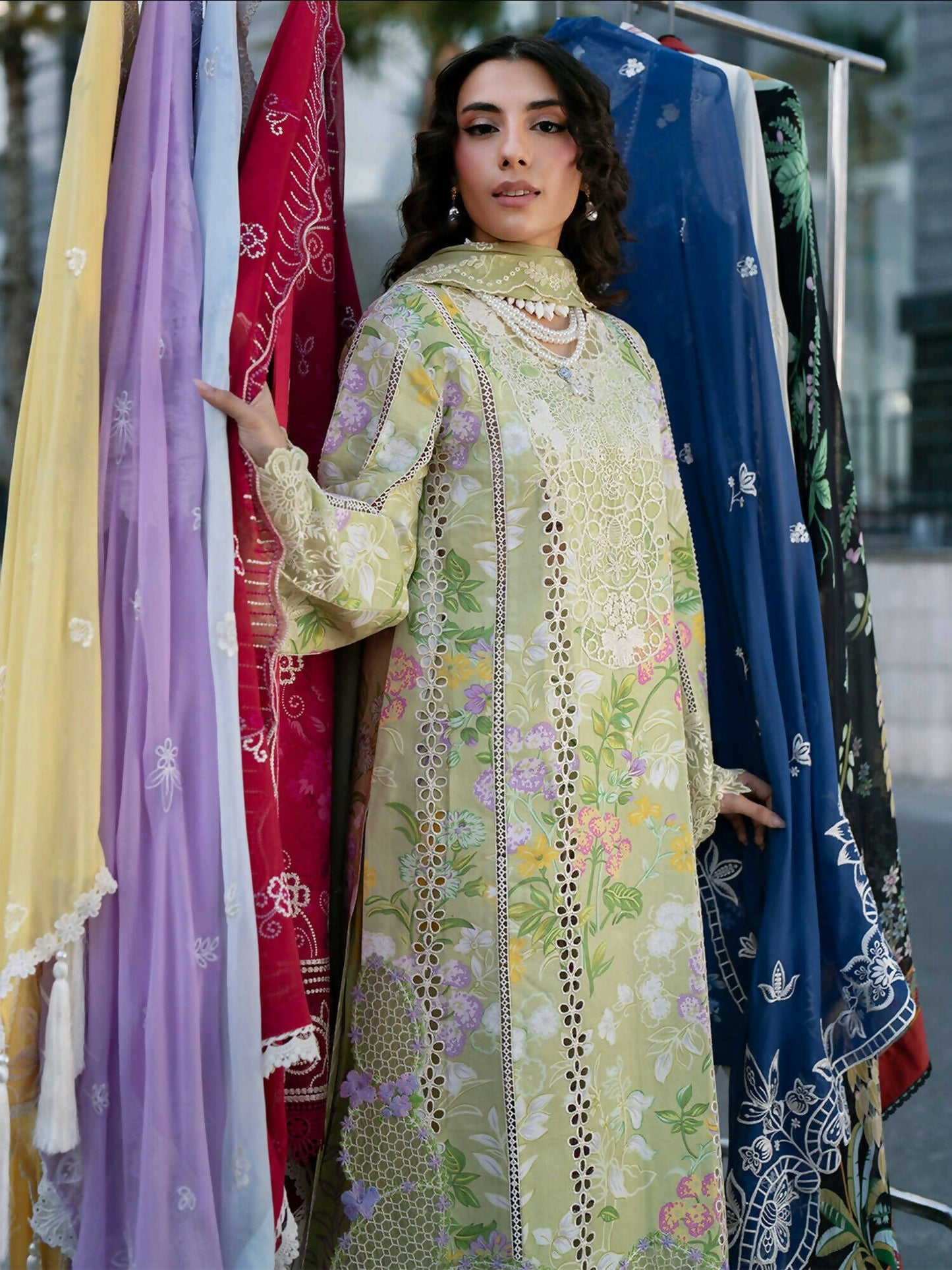 Mahnur Broadway Luxury Lawn'26 Embroidered Unstitched 3-Piece Suit-BW-005