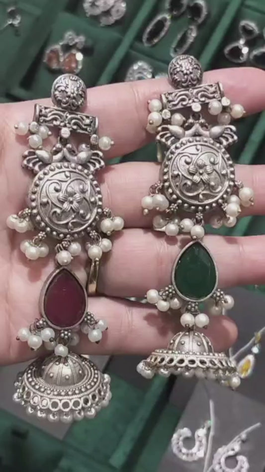 H&A Jewellery Oxidized Brass Handmade Earrings