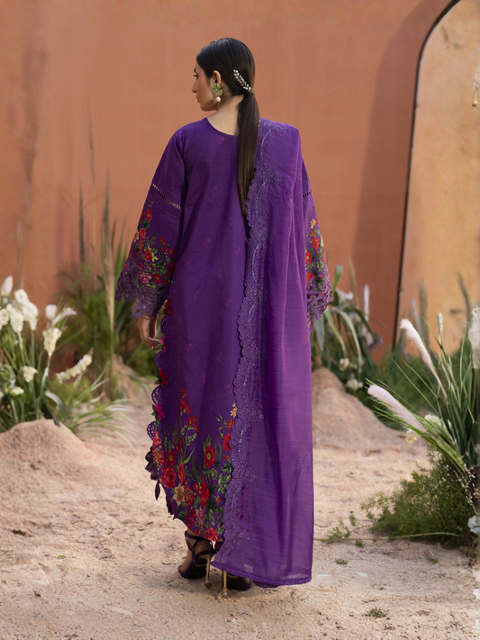 Parishay Ivy Bloom'26 Lawn Embroidered Unstitched 3-Piece Suit-IB-13