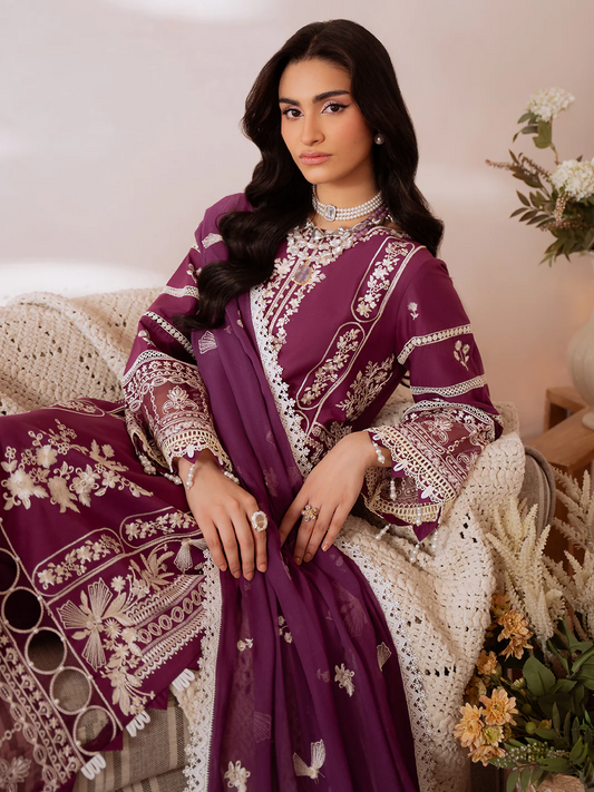 Mahnur Shanaya Lawn Embroidered Unstitched 3-Piece Suit-SN-03