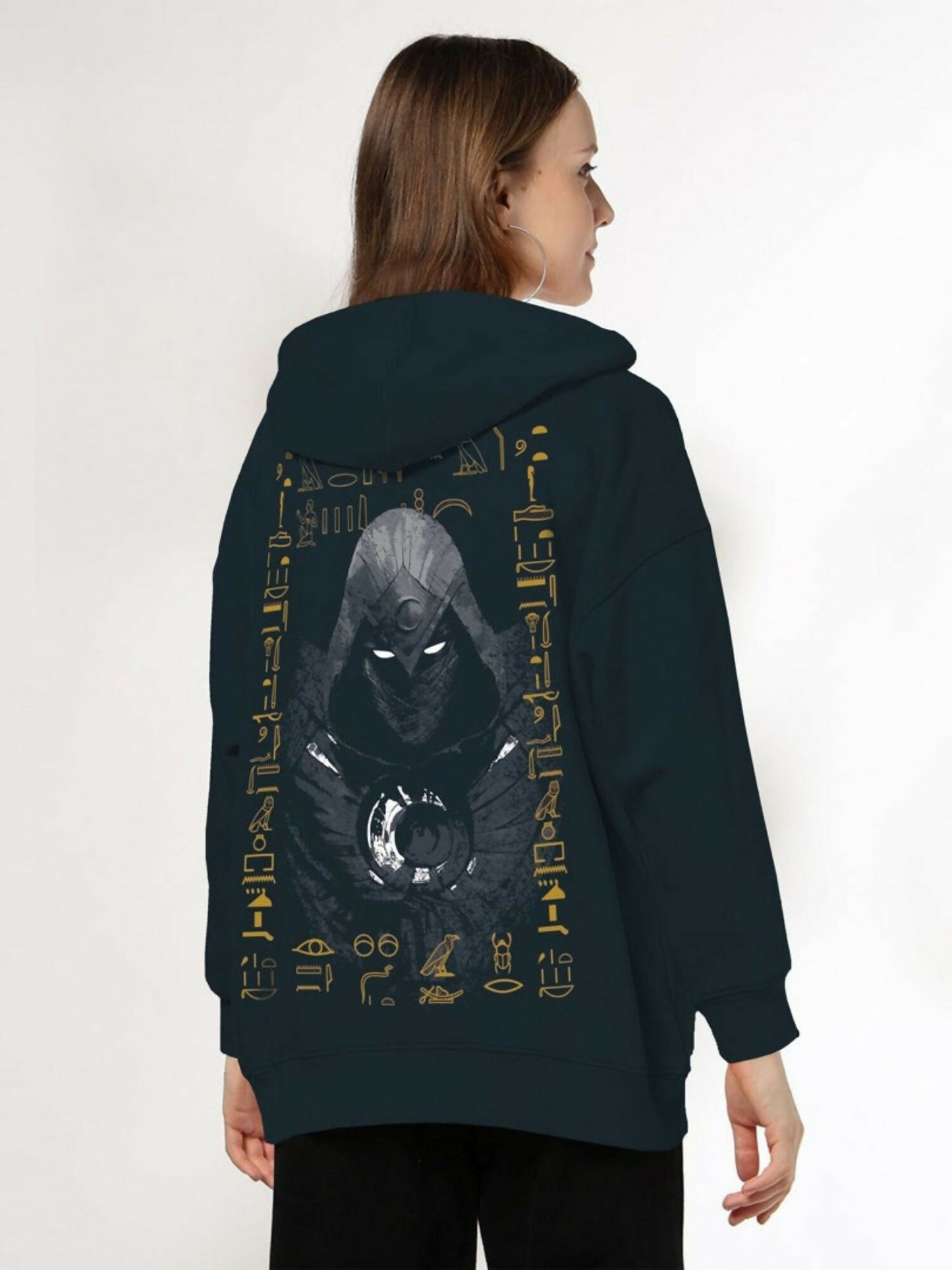 Jupiter Hotep Oversized Moon Knight Super Hero Printed Hoodie-15091
