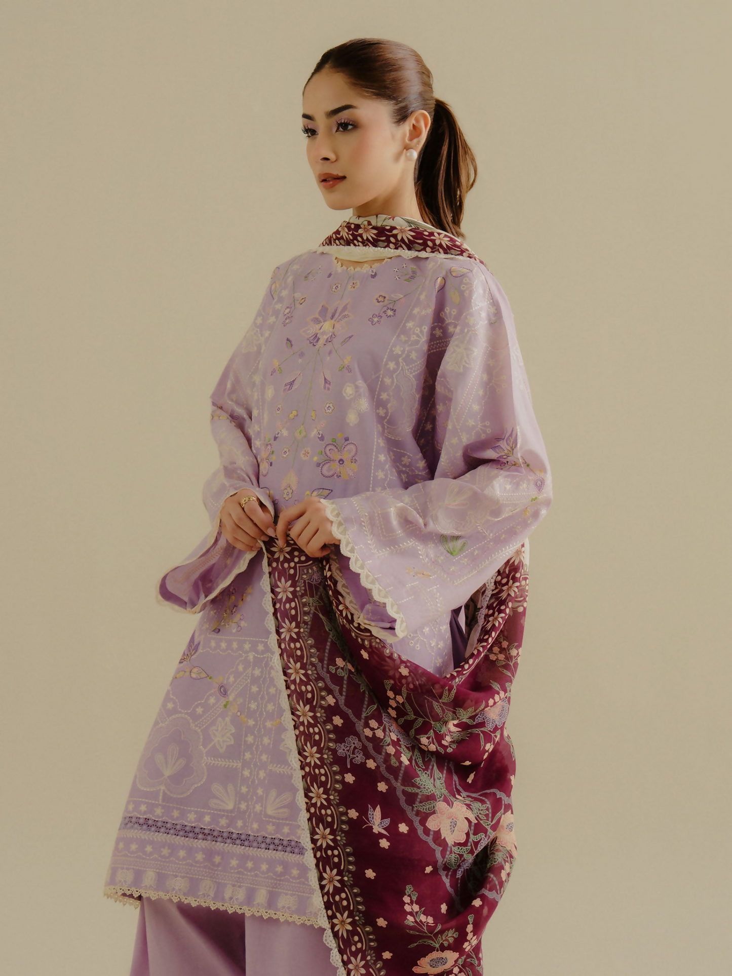 Zara Shahjahan CoCo Lawn Embroidered Unstitched 3-Piece Suit-Nyssa-10B