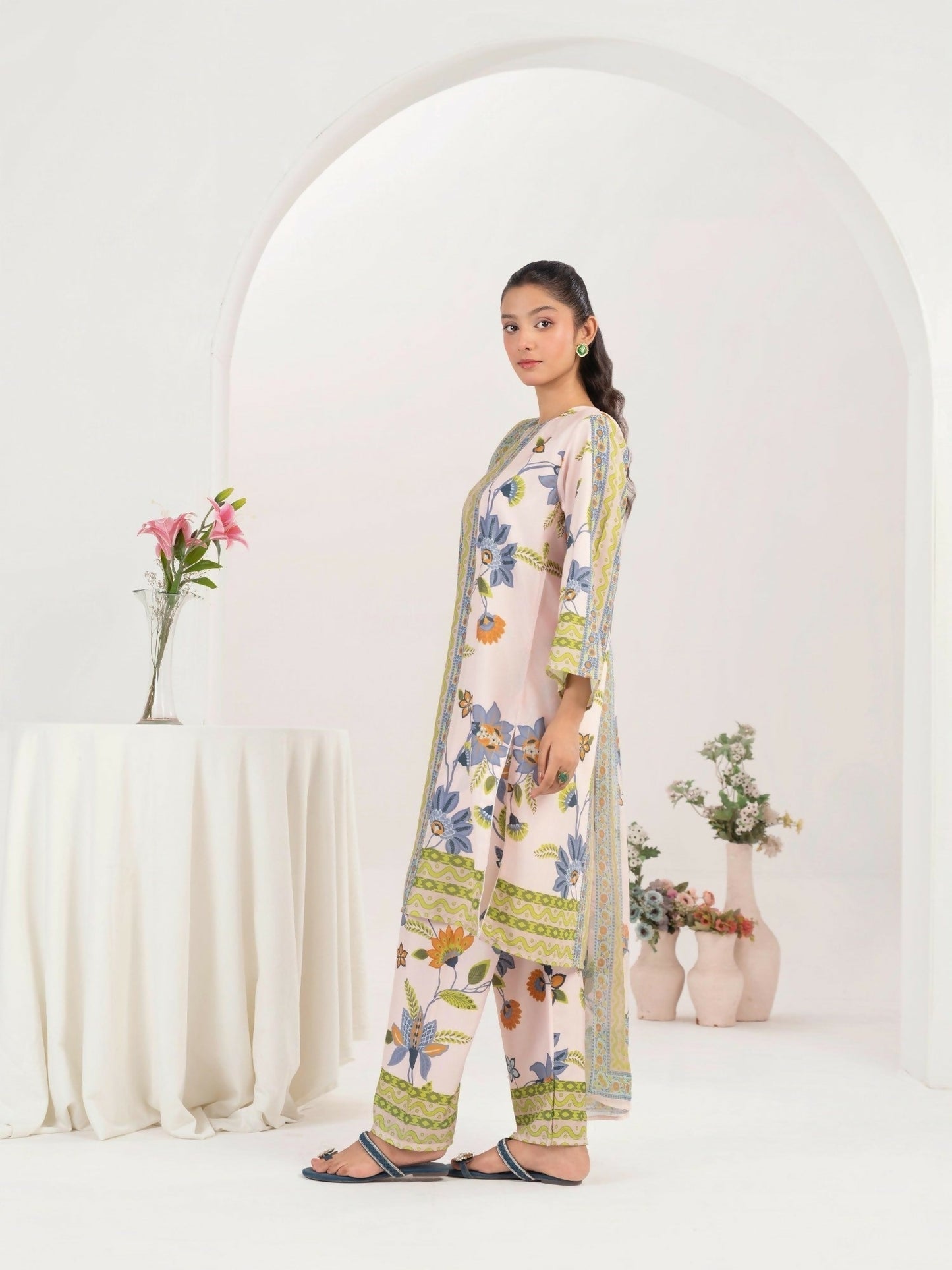 Stylish Collection Serene Summer Poly Lawn Printed Stitched 3-Piece Suit-Rukhsar.