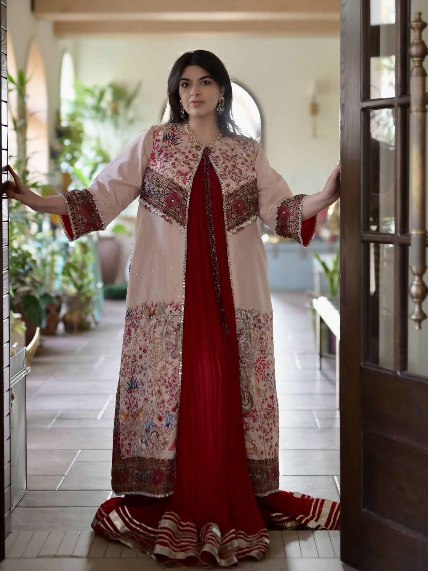 Shiza Hassan The Royal Affair Tusser Silk Embellished Pishwas-Eternal Empress