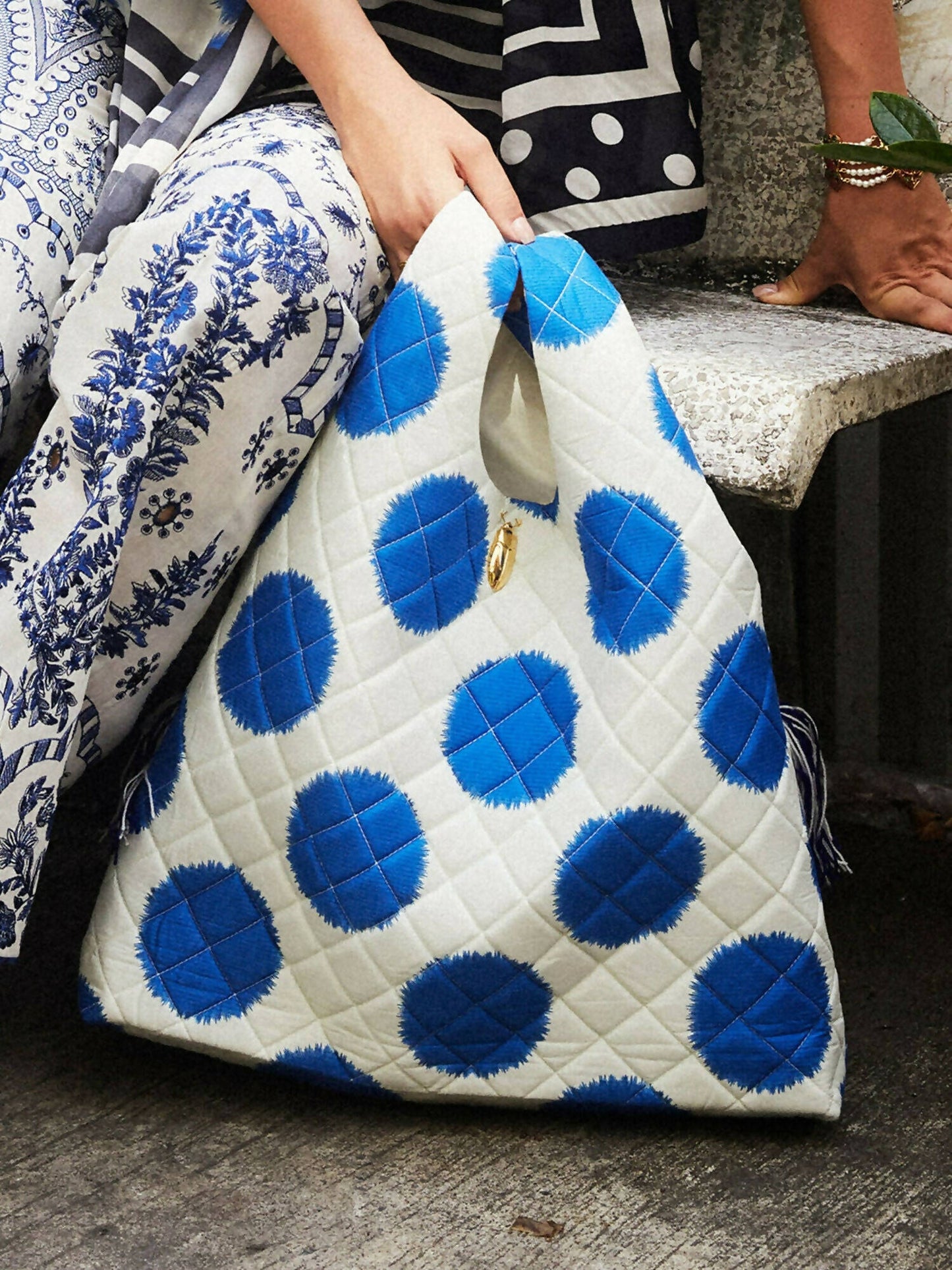 Jugnu by Hussain Rehar Inkwell Tote Bag Blue