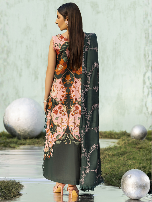 Parishay Ivy Bloom'26 Lawn Embroidered Unstitched 3-Piece Suit-IB-05