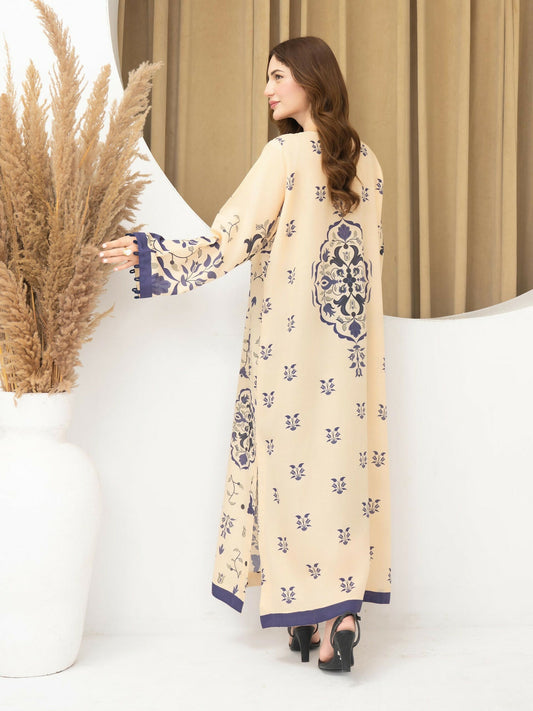 Panache Apparel Florise Silk Lawn Printed Shirt-Vynra