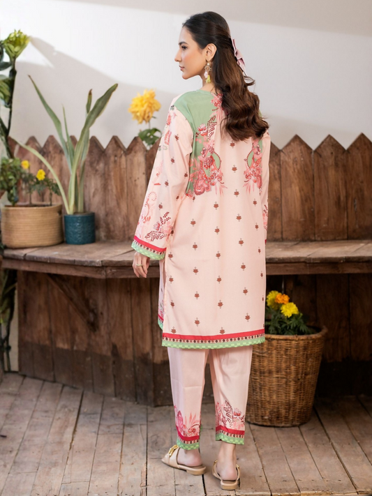 Panache Apparel Crepe De Luxe Crepe Printed Co-Ord Set-Folds