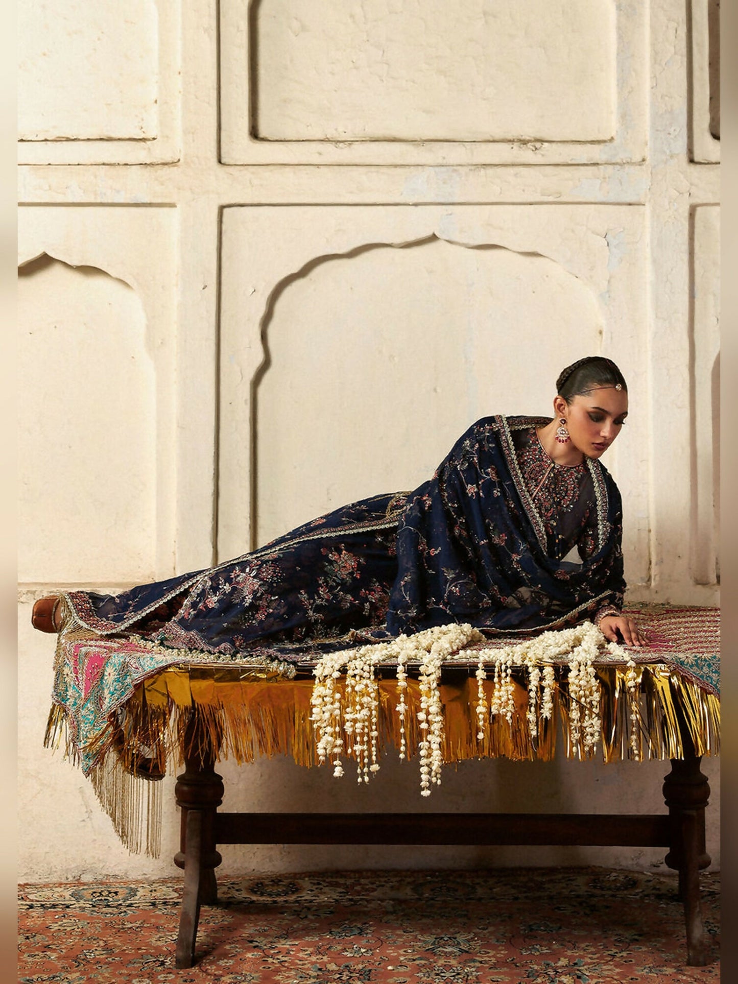Hussain Rehar Massarat Festive Unstitched'25 Raw Silk 3-Piece Suit-Rabab
