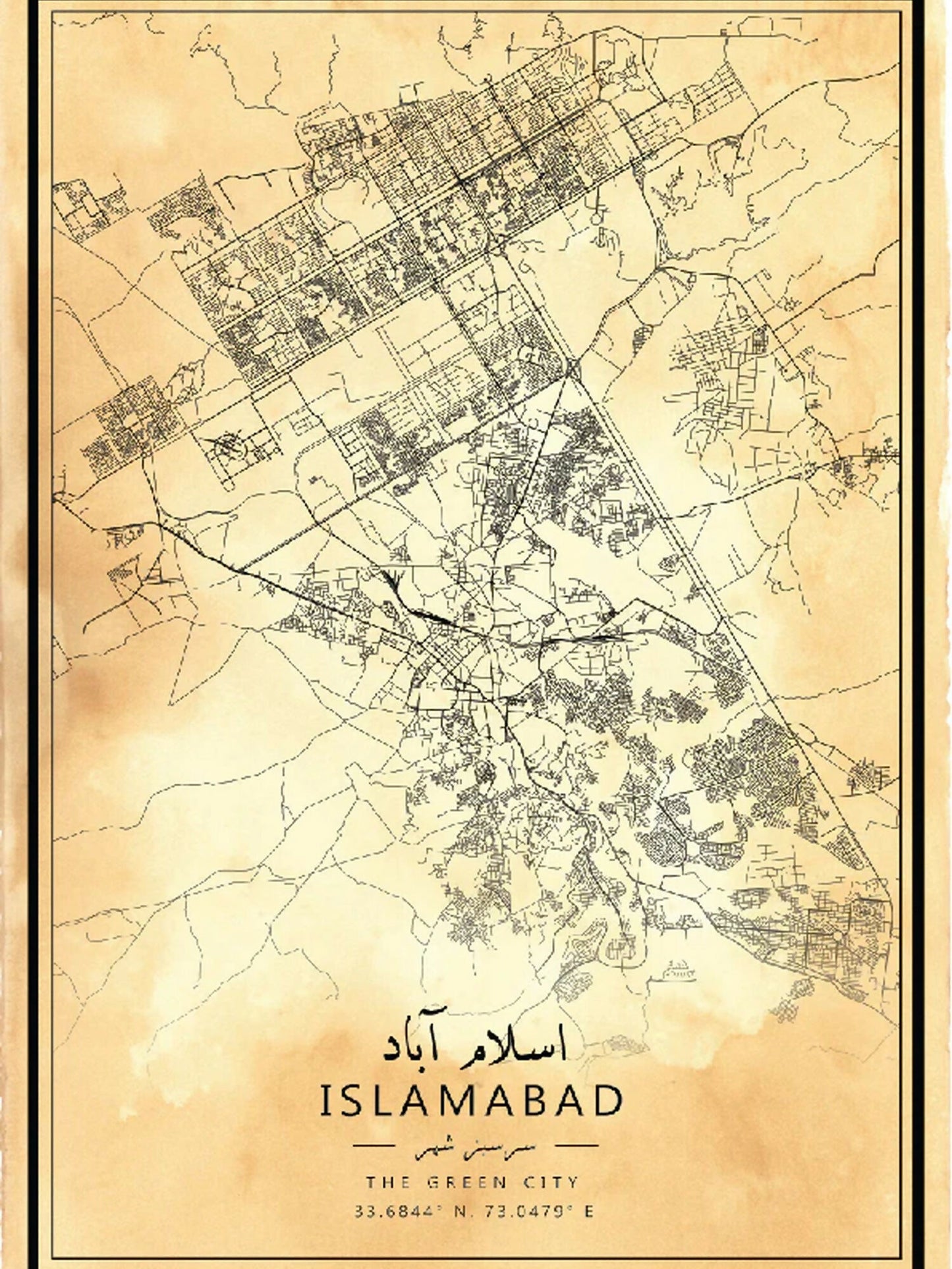 MappedPK Islamabad Printed Map