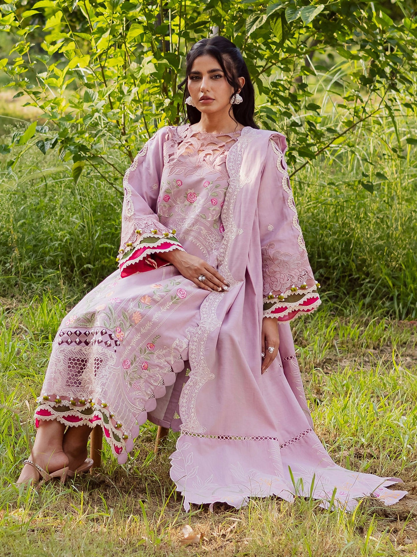 Parishay Winterwood Tales Khaddar Embroidered Stitched 3-Piece Suit-WW - 10
