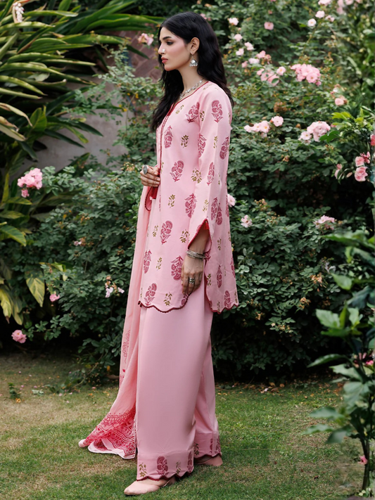 Pink Panache Apparel Noor Mahal Cotton Printed Stitched Suit-Nayelra