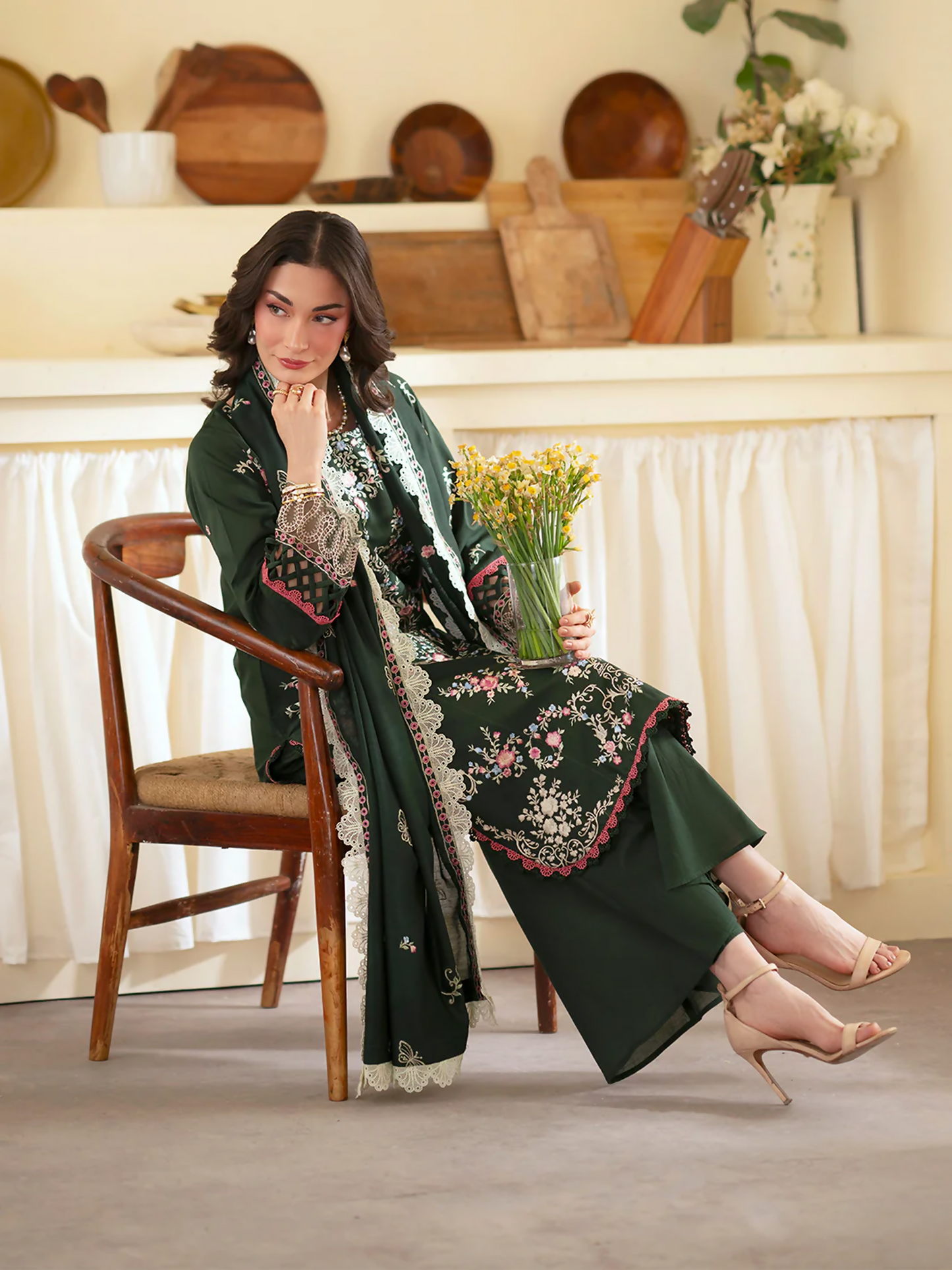 Mahnur Ember Lawn Embroidered Unstitched 3-Piece Suit-EM-011