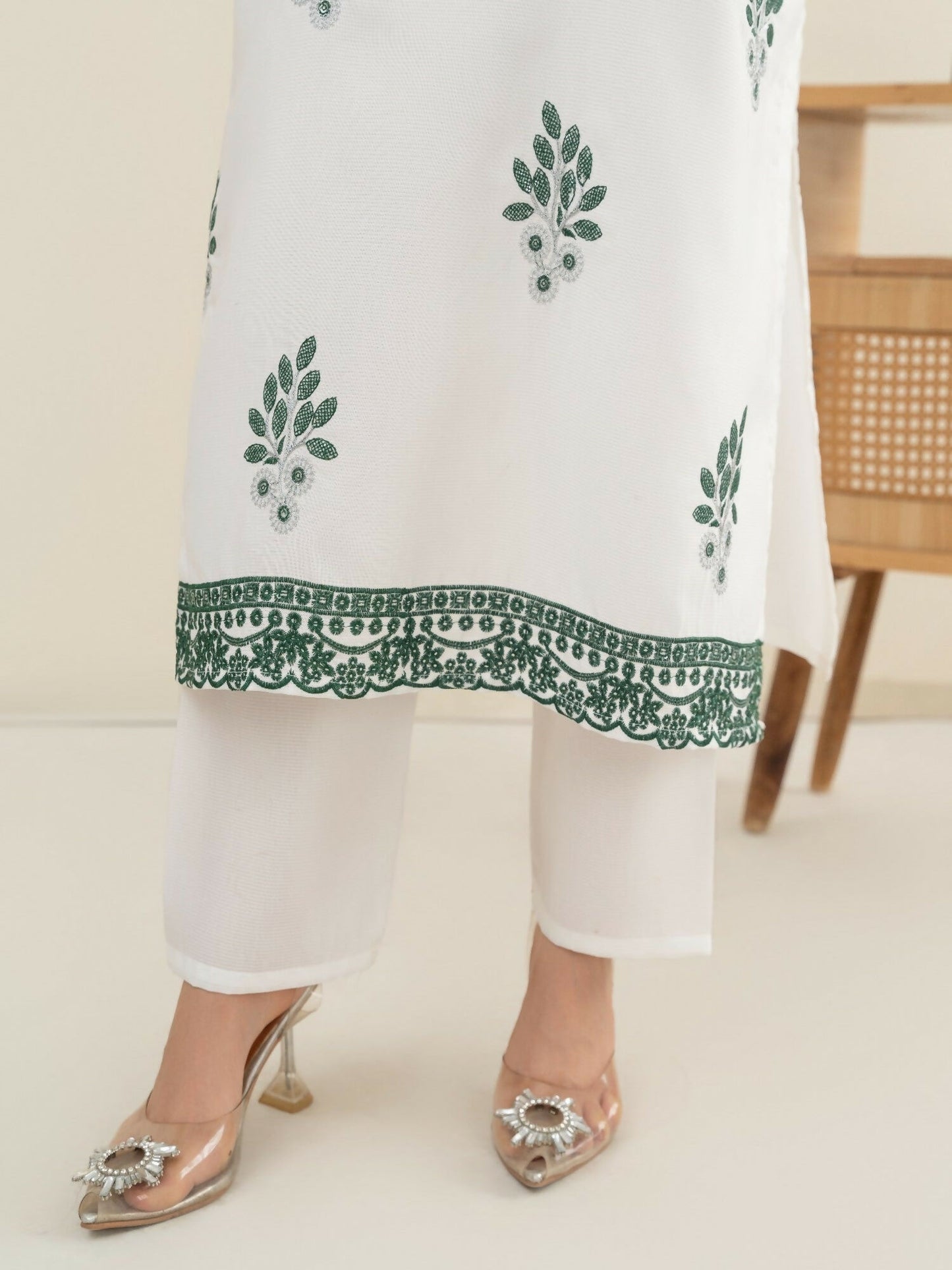 Stylish Collection Saya Pret Cotton Embroidered 3-Piece Suit-National