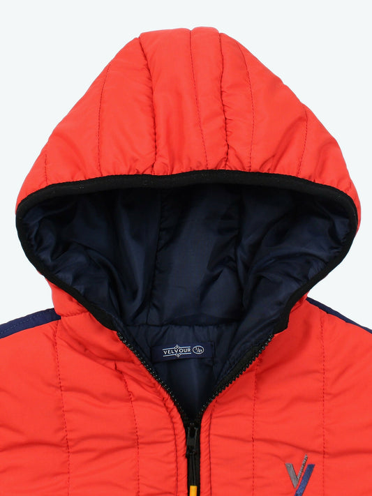 Velvour Full Sleeves Hooded Puffer Jacket-VJ012-AA