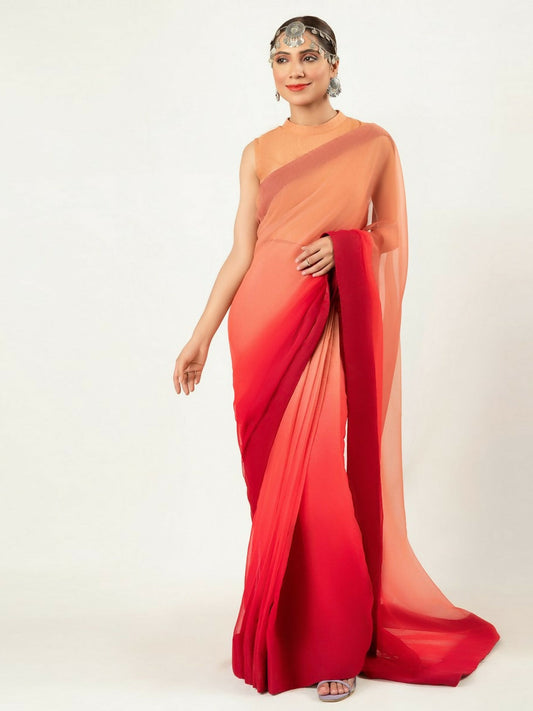 Imran Aftab Chiffon Printed Unstitched Saree-IASC 14