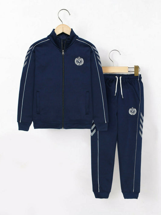 Velvour Fleece Mock Neck Tracksuit-VWT012-A