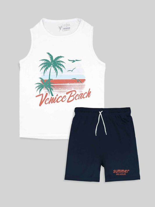 Velvour Poly Athletic Sleeveless Tracksuit-VST61-C