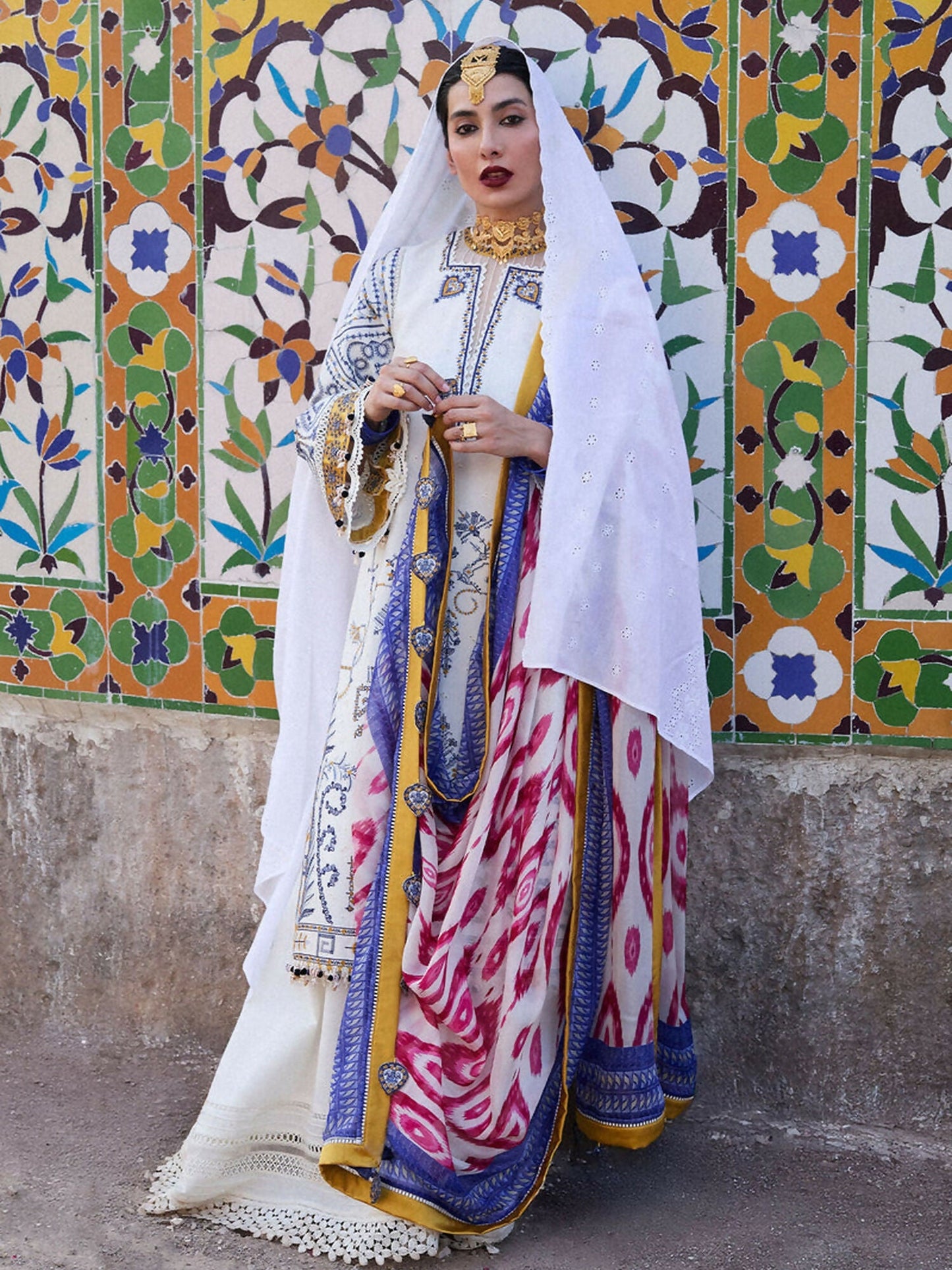 Hussain Rehar Nirmal SS'25 Lawn Embroidered Unstitched 3-Piece Suit-Motia