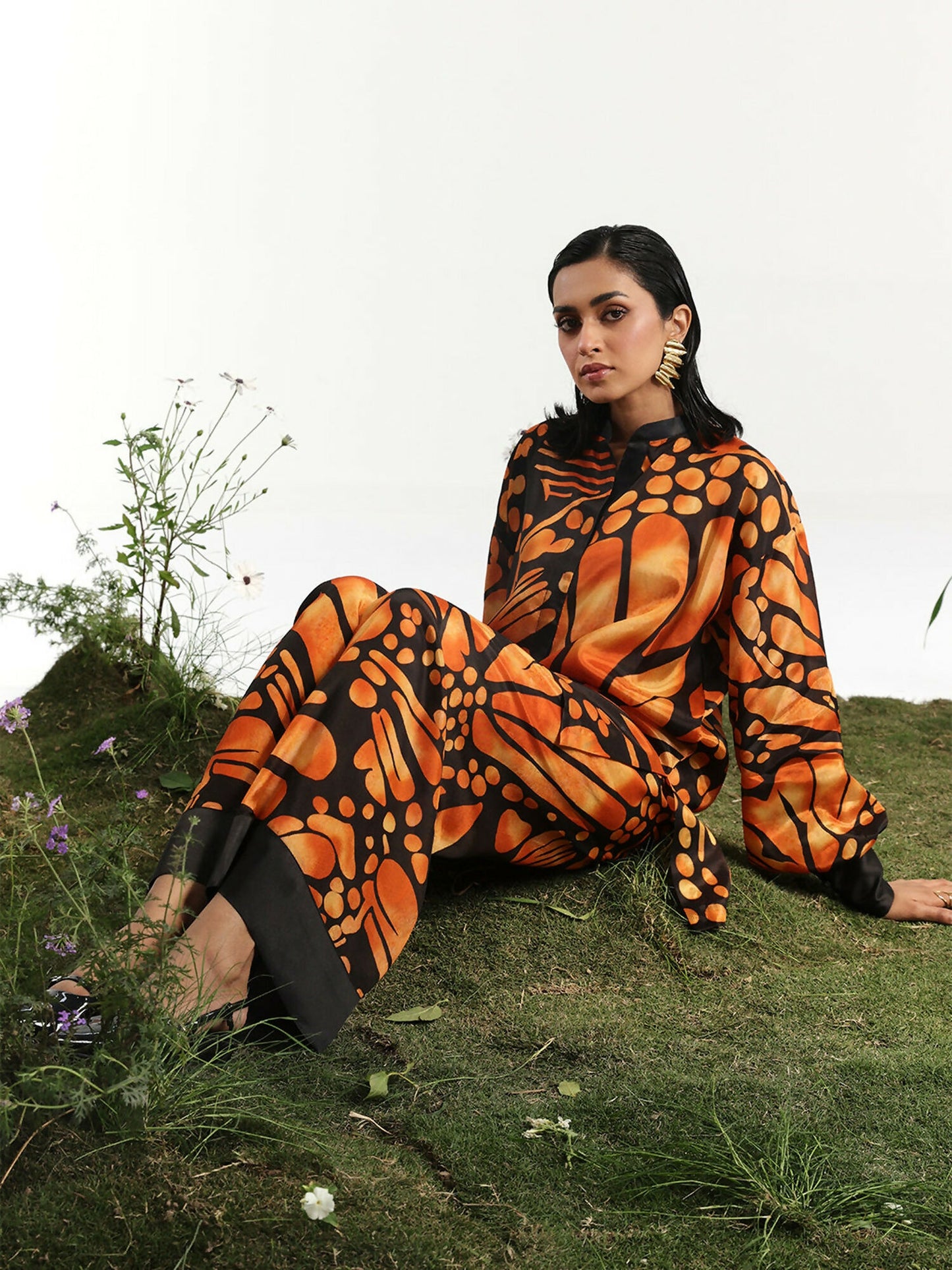 Binilyas Silk Digital Printed Co-Ord Set-30095