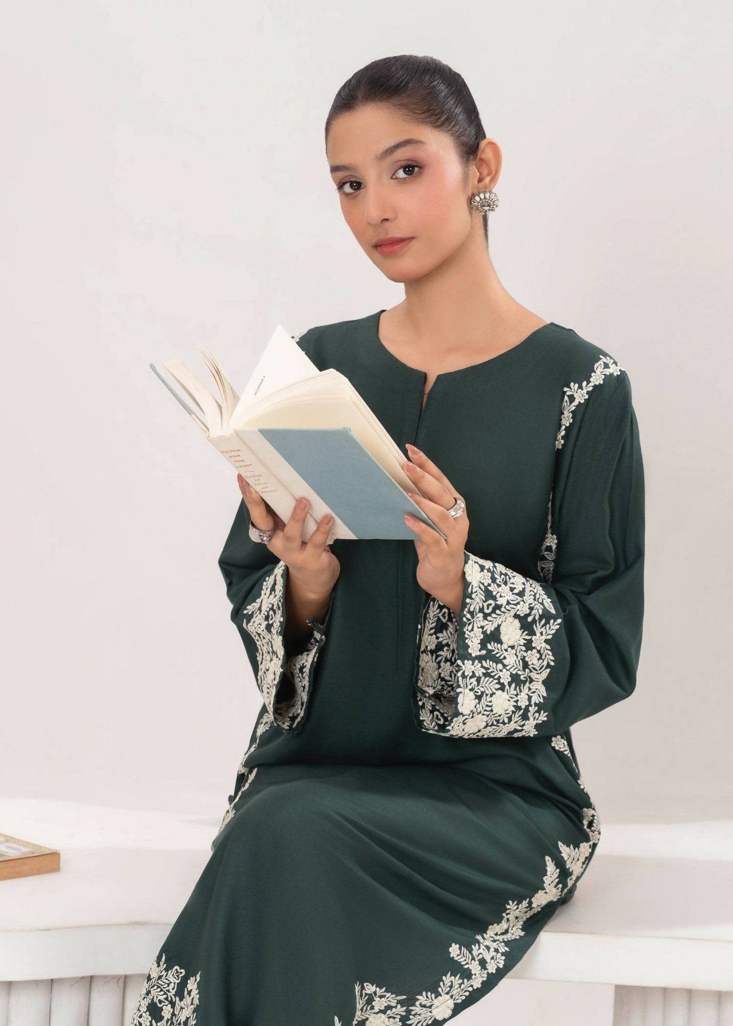 Stylish Collection Aaraish Linen Embroidered Stitched 2-Piece Suit–Margarita